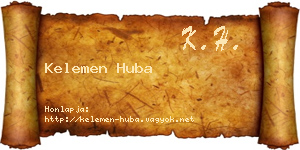 Kelemen Huba névjegykártya
